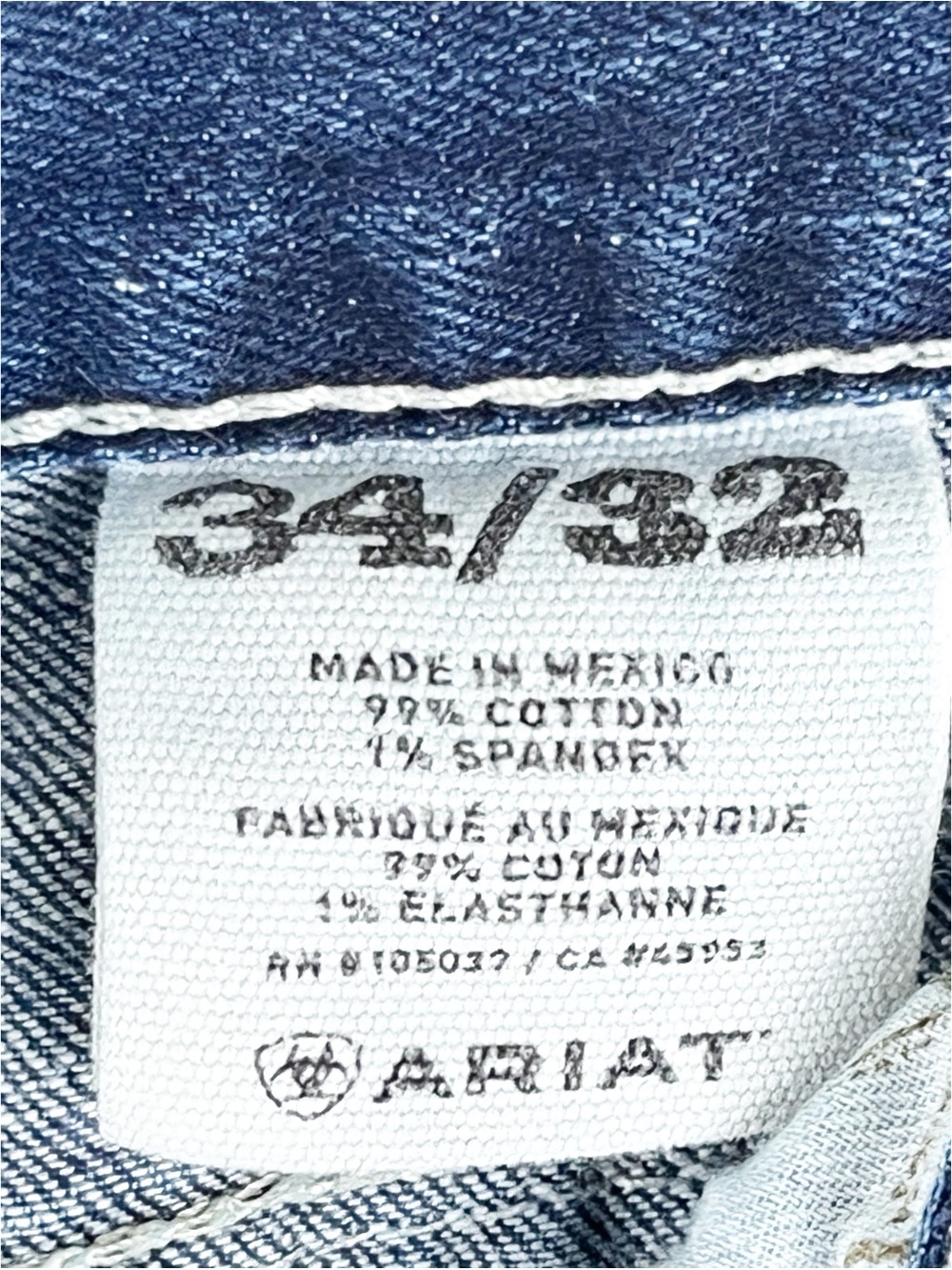 ARIAT M7 Rocker Boot Cut Distressed Denim Jeans 34 Casual Festival Concert Rodeo - Picture 4 of 12